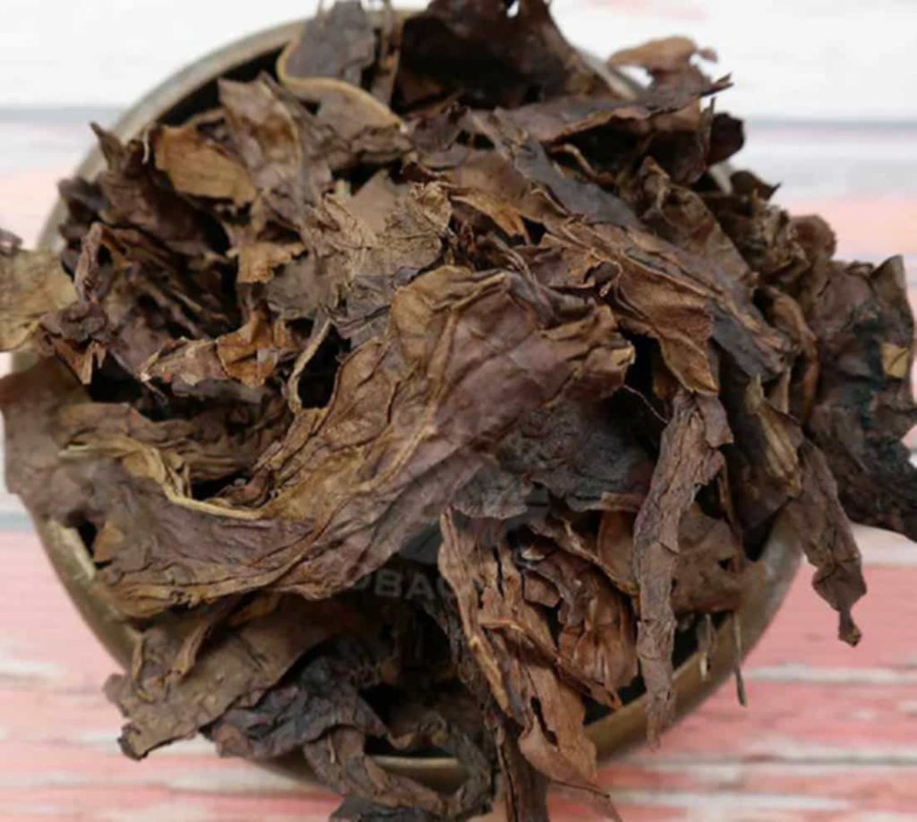 Flue-cured Kentucky tobacco leaves ready for processing